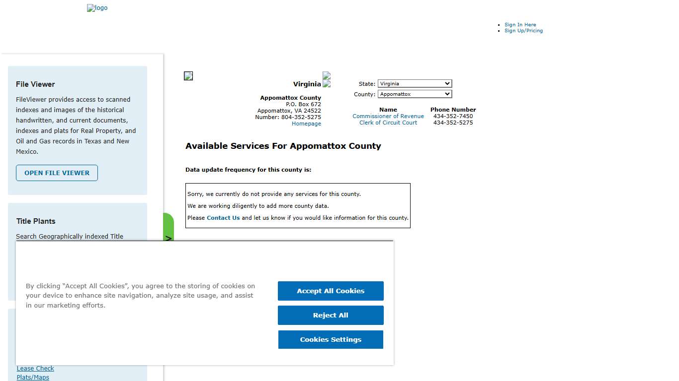 Search Appomattox County Public Property Records Online | CourthouseDirect.com